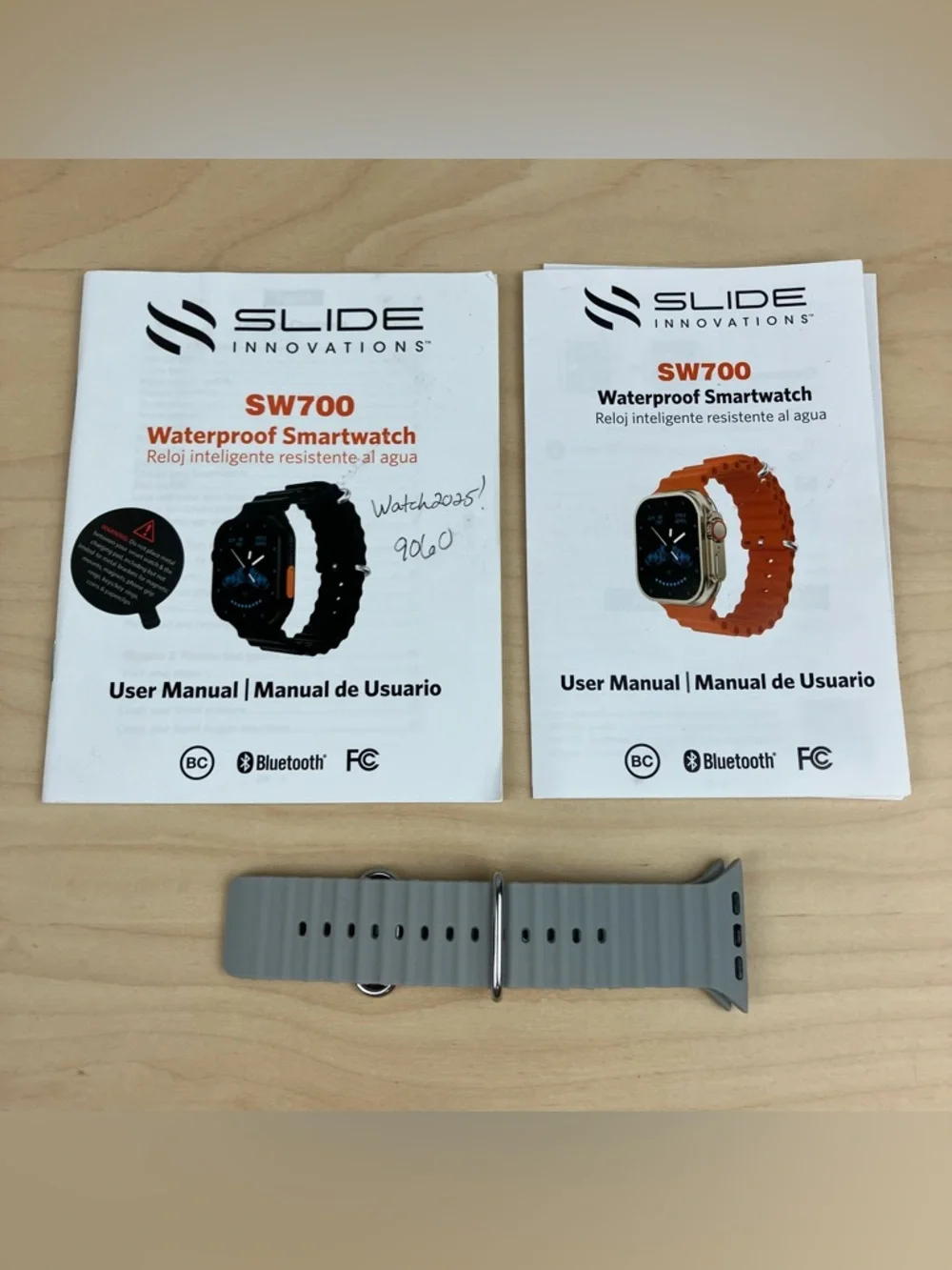 Slide Innovations SW700 Smartwatch Waterproof Bluetooth + Band (No Charger)